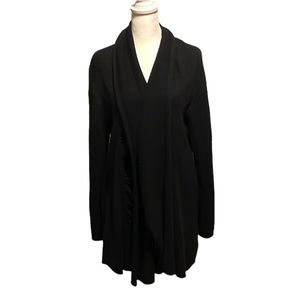 Black cashmere shawl collar cardigan. Size L. Gently worn